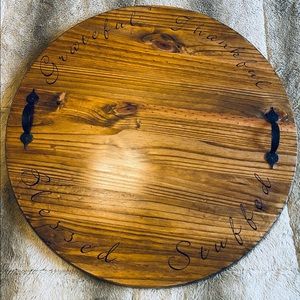 Beautiful golden oak cheese/hors d’oeuvre platter